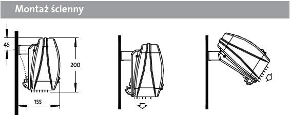 Kurtyna powietrzna AC DIMPLEX - montaż ścienny